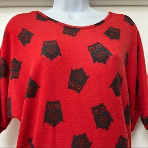 OWL SWEATER SHORT SLEEVE TOP! Size M BNWT